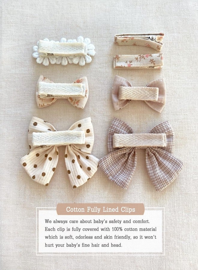 Cherssy Floral Hair Bow Clips for Baby Girls, 20 Pack Flower Fully Lined Alligator Clips and Snap Hairpins Set, Handmade Hair Accessories for Toddler Kid School Age Girls Gifts - Image 3