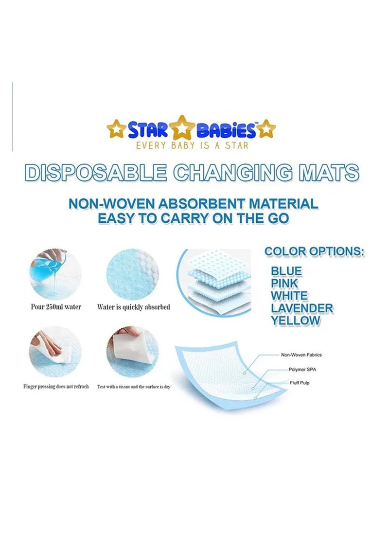 A TO Z A to Z - Disposable Changing Mat size (45cm x 60cm) Large- Premium Quality for Baby Soft Ultra Absorbent Waterproof - Pack of 100 - White  - Image 4