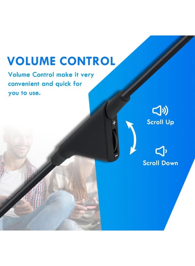 انسجام سلك كابل صوت AUX بديل مع التحكم في مستوى الصوت لسماعة الألعاب Astro A10/A30/A40 PS5/PS4/Xbox One/Xbox Series S/X/PC/الهاتف الذكي عبر مقبس 3.5 مم - 2 متر - Image 4