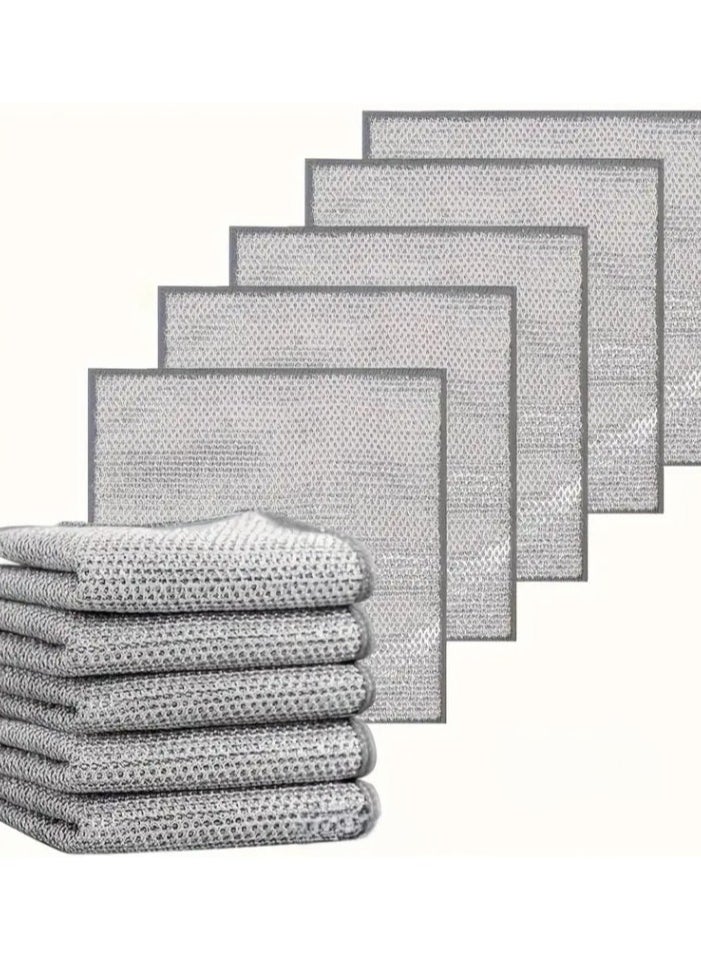 Generic 5 Pieces Of Kitchen Towels made of drawn and polished iron in the form of fine threads for deep cleaning and softness on the hands  - Image 1