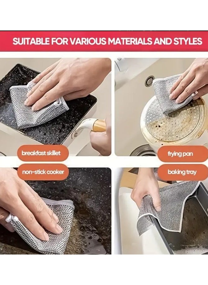 Generic 5 Pieces Of Kitchen Towels made of drawn and polished iron in the form of fine threads for deep cleaning and softness on the hands  - Image 4
