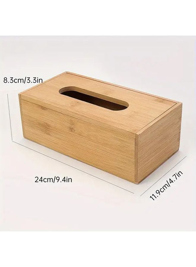 Modern Minimalist Wooden Tissue Box Holder With Flip Cover For Bathroom Bedroom Kitchen - Image 4