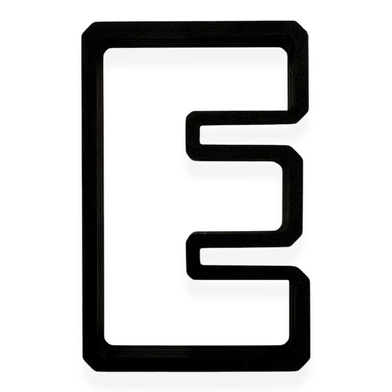 E Capital Block Letter Cookie Cutter with Easy to Push Design 35 inch