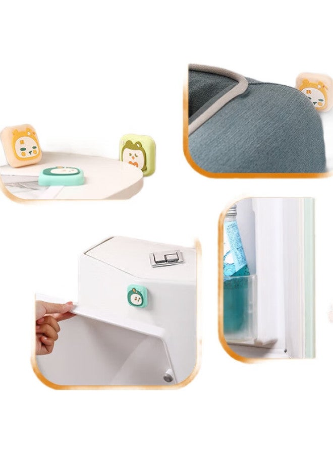 Anti-Collision Sticker, Silicone Door Handle Anti-Collision Pad, Door Back Anti-Bump, Refrigerator Cartoon Self-Adhesive, Cartoon 5-Pack - Image 3