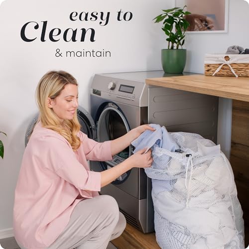 Handy Laundry Mesh XL Laundry Bag - Durable, Machine Washable with Secure Drawstring Closure - Perfect for College Dorms, Laundromats, Apartments (White) - Image 5