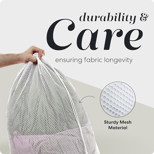 Handy Laundry Mesh XL Laundry Bag - Durable, Machine Washable with Secure Drawstring Closure - Perfect for College Dorms, Laundromats, Apartments (White) - Image 4