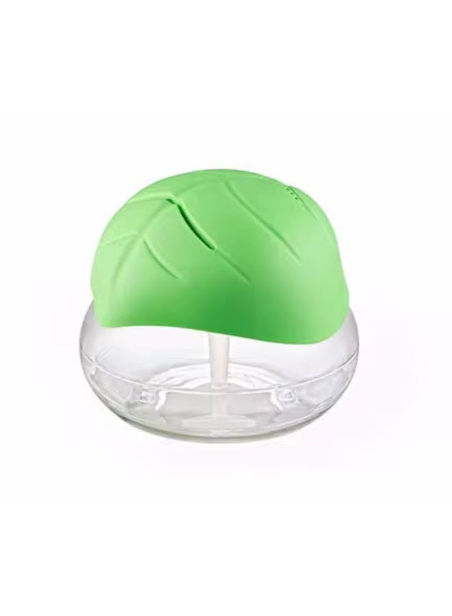 Water-Based Air Purifier & Humidifier, Leaf-Shaped Globe, Green - Image 1