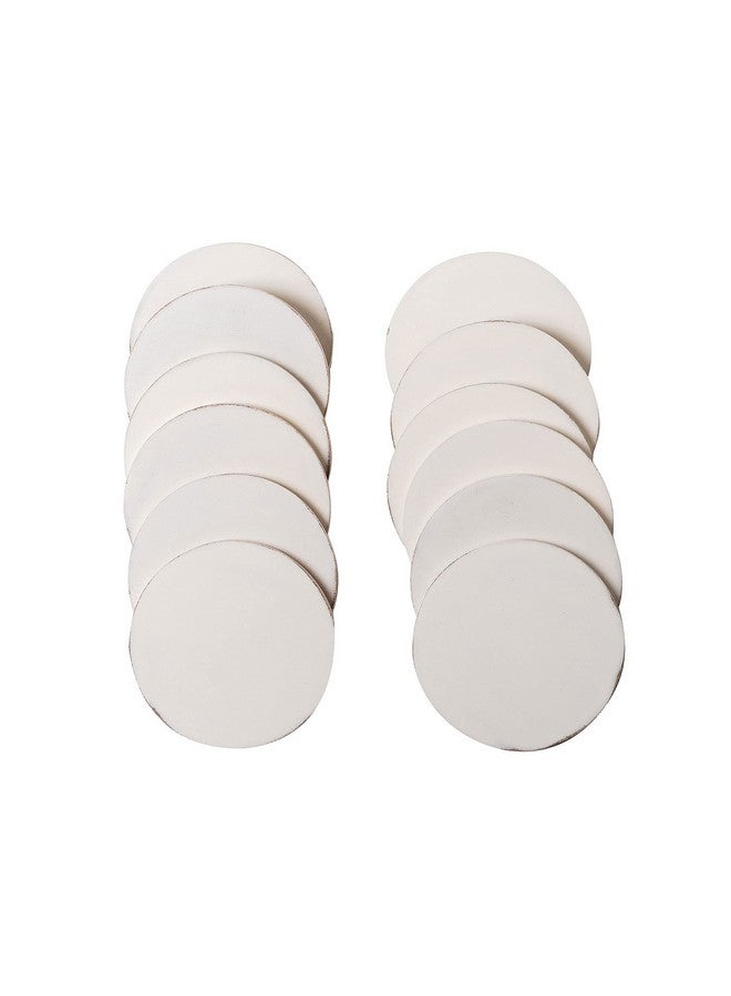 IVEI MDF DIY Coasters Wood Sheet Craft - Set of 12 (3.5 in X 3.5 in) (Primer & Non-Primer) (3.5in X 3.5in (Circle), Primer) - Image 1