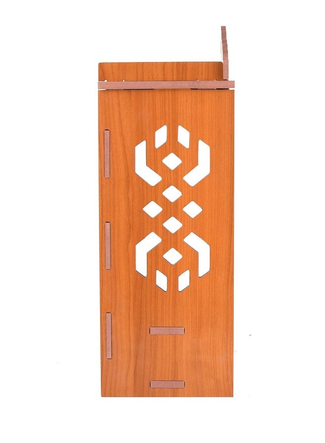 COMERT Beautiful MDF Wooden Temple,Home Temple, Pooja Mandir, Wall Hanging and Table Top Home Mandir Temple, Home Decor Beautiful Wooden Temple, Dark Brown (43*23*19 cm) (red) - Image 5
