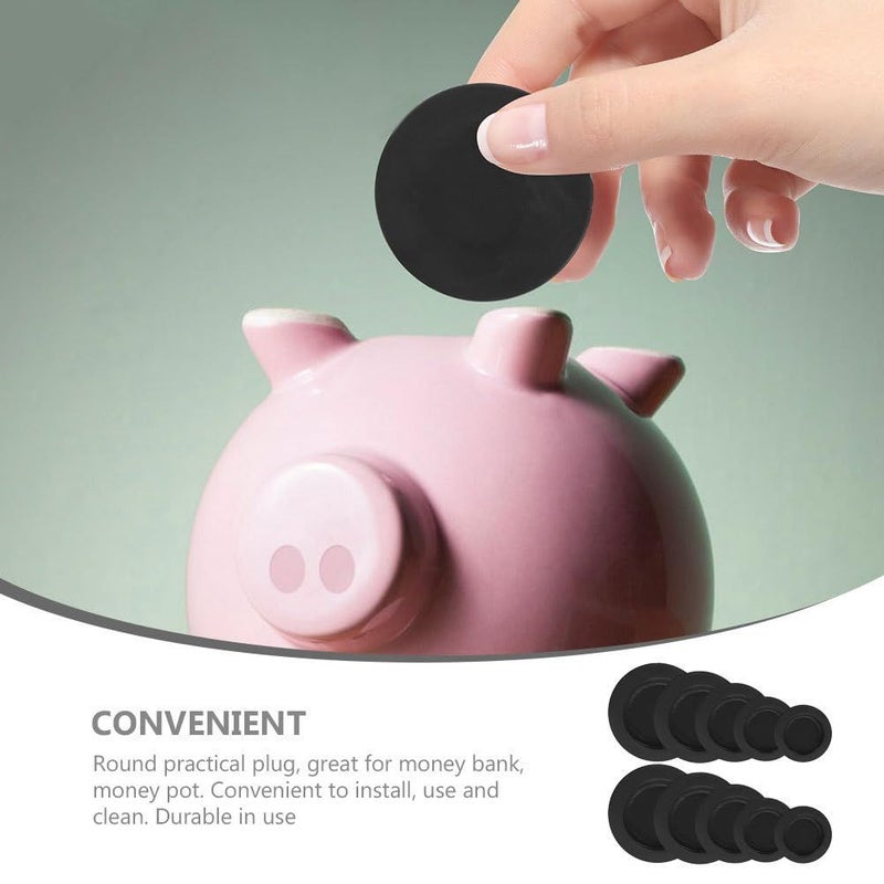 Round Rubber Piggy Bank Plug Replacement 1.49 Inch Durable Reusable Coin Jar Stopper Cap - Image 4