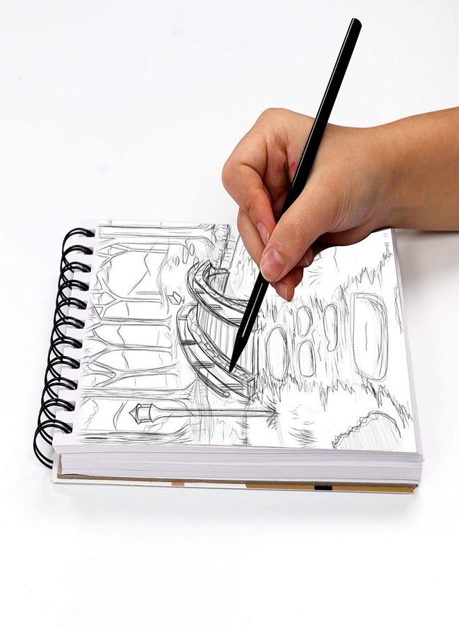 Askprints 50 Sheet A5 Sketchbook Set of 4-5.8 x 8.3 Inch | Top Spiral-Bound Sketchpad for Artists | Sketching and Drawing Acid Free Paper, for Doodling - Image 3