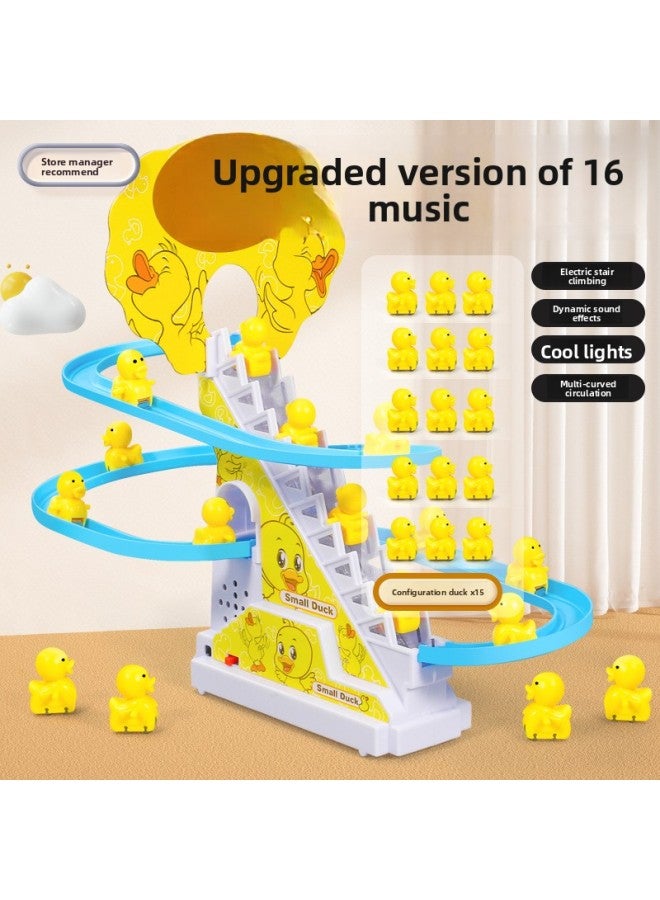Baby Toy Educational Children's Slide Girl's Stair Electric Yellow Duck One-year-old Baby Boy Climbing Track 