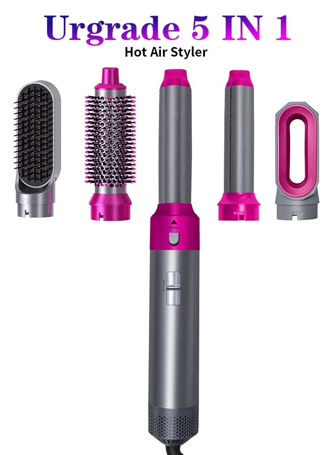 【Upgrade】 5 In 1 Hair Dryer Brush Hot Comb Set 1000W Hot Air Hair Curler and Straightener Styling Tool Comb Curling Brush Suitable for Women Hair  Types - Image 1