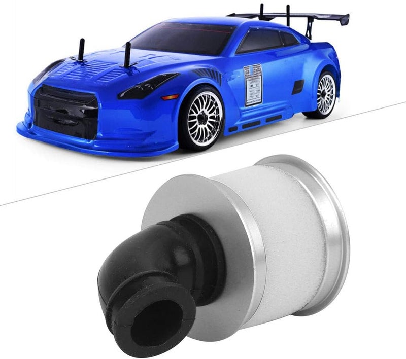 RC Air Filter Replacement Part Fit for HSP 94122 941188 1/10 RC Car Engine Air Filter Prevent Cylinder Scratches Easy Install and Remove Durable Aluminum Alloy Black (Silver) - Image 3