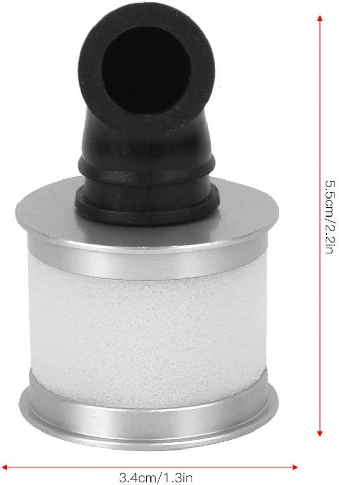 RC Air Filter Replacement Part Fit for HSP 94122 941188 1/10 RC Car Engine Air Filter Prevent Cylinder Scratches Easy Install and Remove Durable Aluminum Alloy Black (Silver) - Image 2