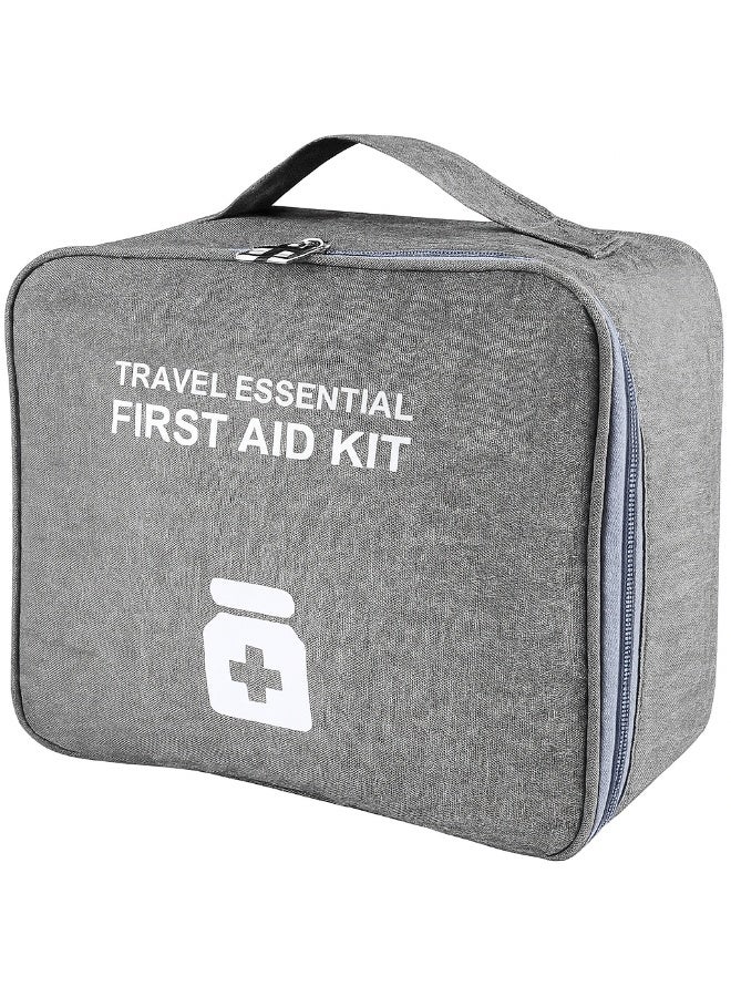 Portable, waterproof, dustproof first aid kit designed for travel to protect your family anywhere. Features an organized interior. Grey - 155 - Image 3
