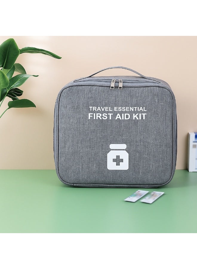 Portable, waterproof, dustproof first aid kit designed for travel to protect your family anywhere. Features an organized interior. Grey - 155 - Image 4