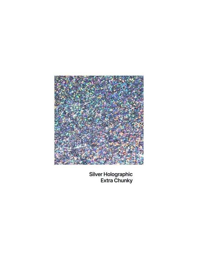 Hemway Eco Friendly Biodegradable Glitter 100g / 35oz Bio Cosmetic Safe Sparkle Vegan for Face Eyeshadow Body Hair Nail and Festival Makeup Craft 1/24" 004" 1mm Silver Holographic - Image 3