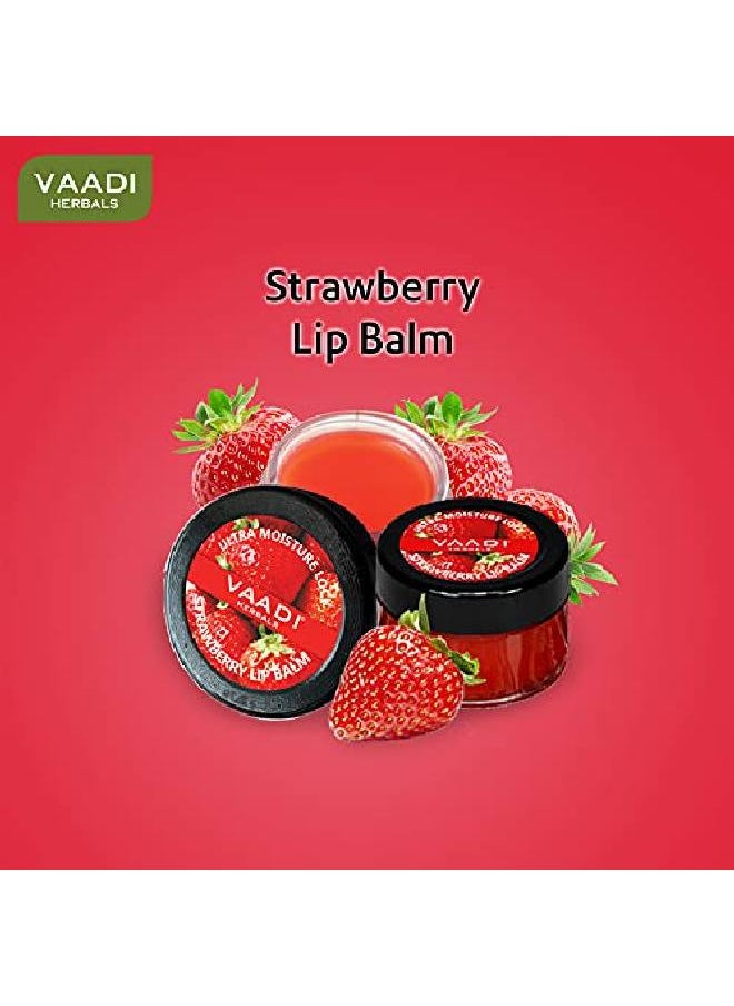 VAADI HERBALS - مرطب الشفاه بالفراولة والعسل 10 جم (عبوة من 4 قطع) - Image 1