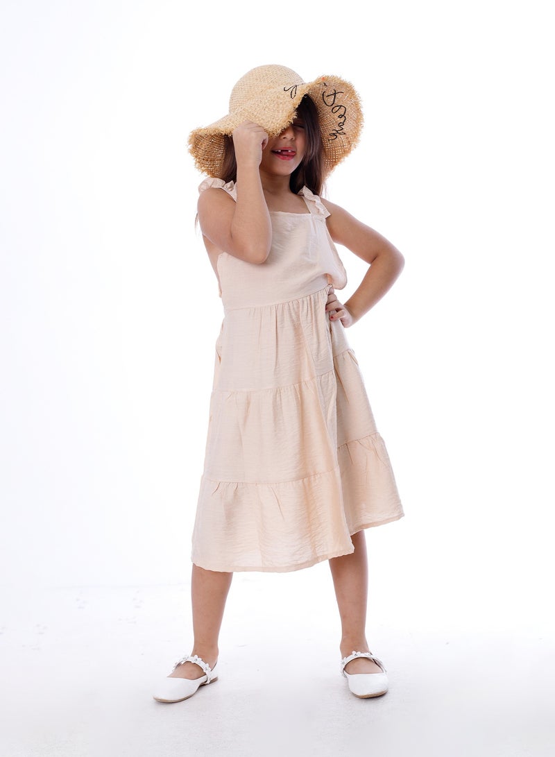 BEBO Girls Dress Beige  - Image 3