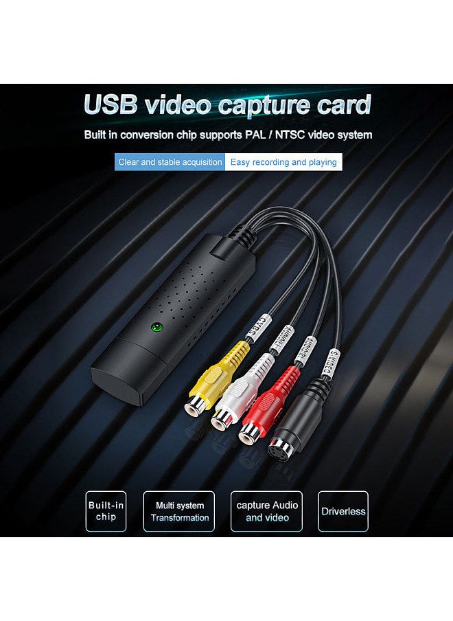 Generic - VHS to Digital Converter USB 2.0 Video Converter Audio Capture Card VHS Box VHS VCR TV to Digital Converter Support Win 7/8/10 - Image 1