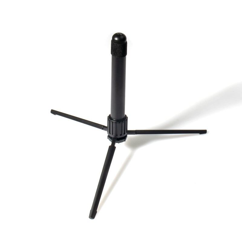 Cheerock Portable 3Leg Flute Stand with Foldable Base Stable Support Wind Instrument Accessory