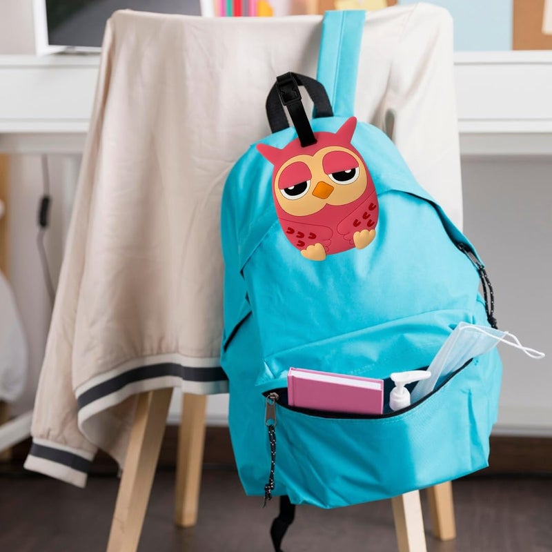 Eitheo Luggage Tags for Kids Luggage Tags with Name & Address Label | Silicone Luggage Tags for Suitcases, Tags for Travel Bags/School Bags Identification tag Colorful Multi (Piggy) - Image 3