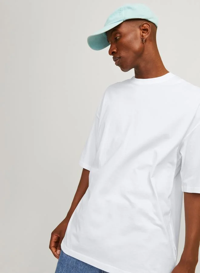 JACK & JONES Jack & Jones Solid Crew Neck Oversized T-Shirt
