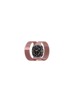 CATANES (for Samsung Galaxy Watch 7 Ultra) Milanese Loop, Metal Mesh Adjustable Strap, Magnetic Clasp Mesh Bands Stainless Steel Metal Connector Rose Pink  - Image 2