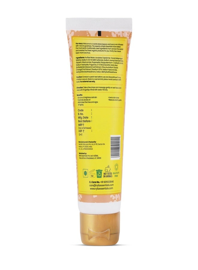 RYLLZ ESSENTIALS Vitamin C Face Wash | Skin Brightening with Stable & Effective Vitamin C, Salicylic Acid, Hyaluronic Acid & Niacinamide | For Glowing Skin, Dark Spots, Oil Control, Open Pores, Uneven & Dull Skin | 100 ml - Image 5