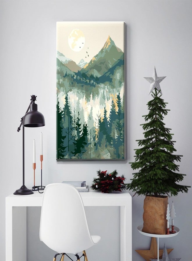 JOOZ Mountain Paint by Number for Adults, Paint by Numbers Kit for Adults with Frame, DIY Montain Landscape Paint by Numbers Kits for Adults on Canvas, Oil Painting Kit for Home Wall Decor 8 x 12 in - Image 4