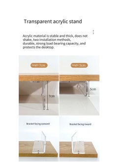 ARNOTEC Simple 20X80cm Wooden desk rack storage rack office storage rack desktop supplies multi-function stand laptop stand heightened stand desktop stand  - Image 5
