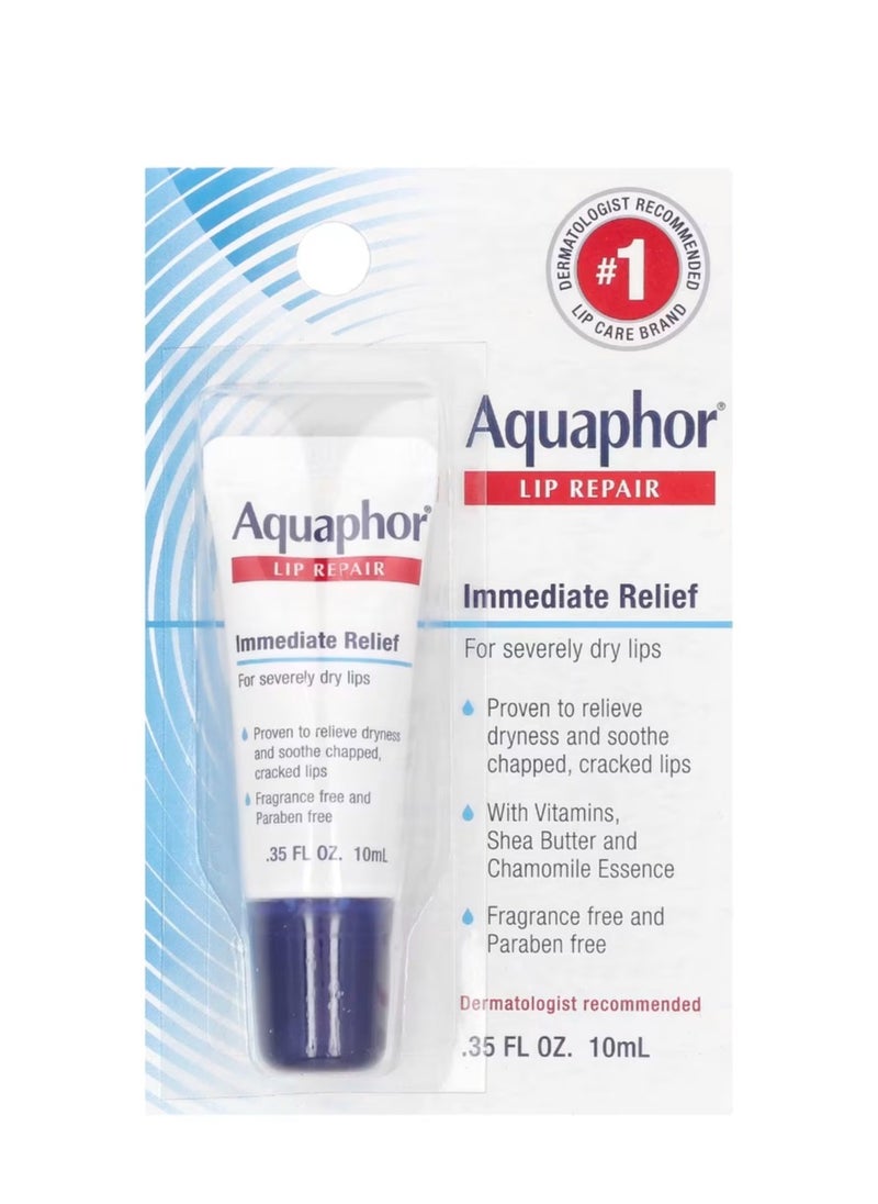 Aquaphor - Lip Repair Immediate Relief Fragrance Free 0.35 fl oz (10 ml) - Image 1