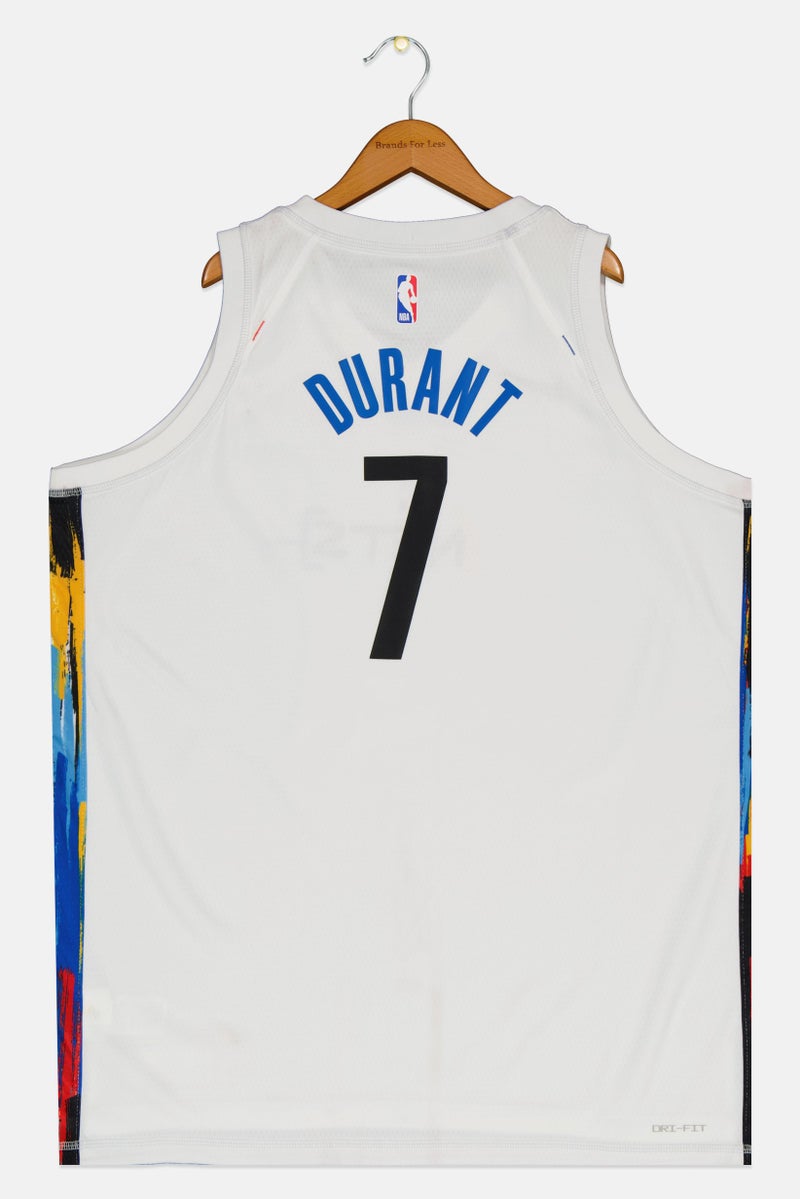 Nike x NBA Kids Boy Sleeveless Kevin Durant Basketball Jersey, White - Image 2