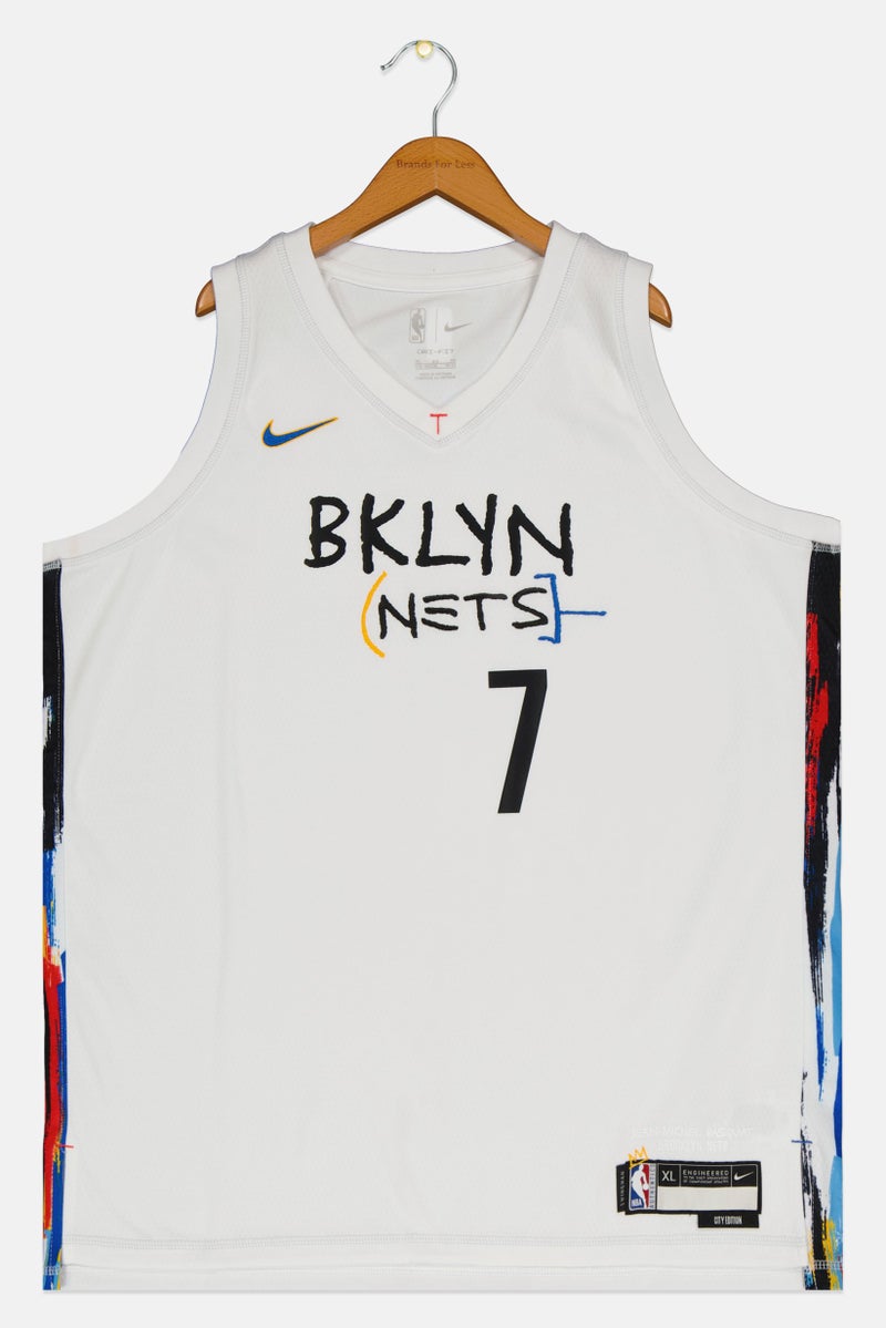 Nike x NBA Kids Boy Sleeveless Kevin Durant Basketball Jersey, White - Image 1