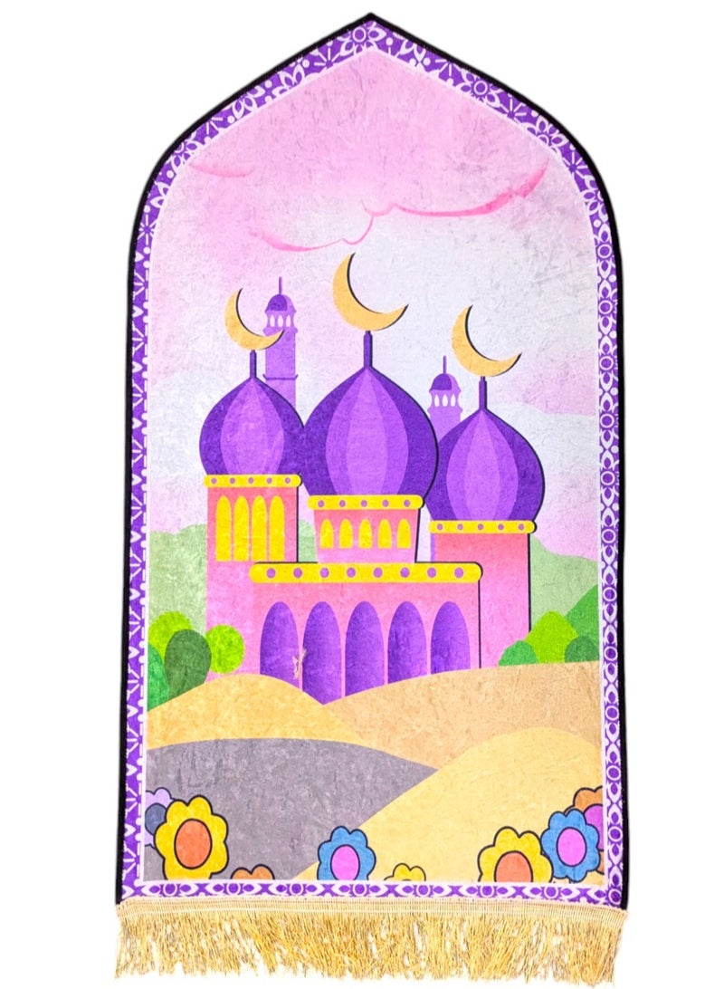Toy Box Kids Prayer Mat for Children Best Eid Gift, Ramadan Gifts 90x50 Cm  - Image 1