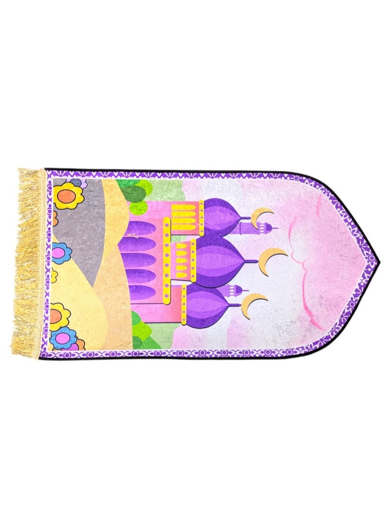Toy Box Kids Prayer Mat for Children Best Eid Gift, Ramadan Gifts 90x50 Cm  - Image 2