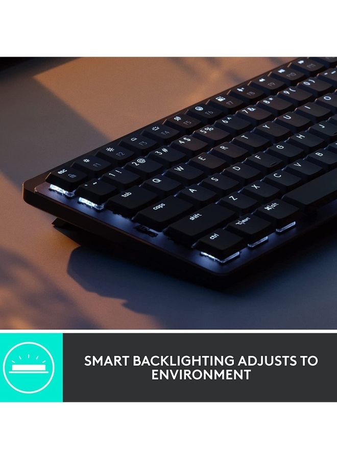 Logitech Mx Mechanical Mini Wireless Illuminated Keyboard Backlit Bluetooth Usb-C Macos Windows Linux Ios Android Metal Clicky Switches Graphite - Image 4