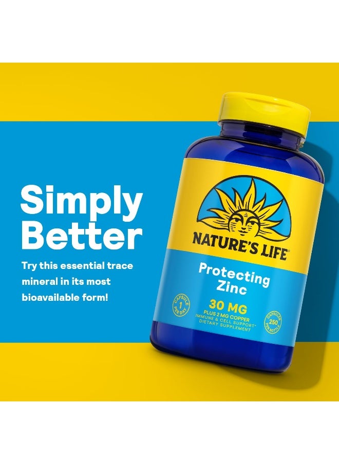 Nature's Life Zinc Picolinate 30mg Plus 2mg of Copper - Chelated Zinc Supplement for Immune, Cardiovascular, Skin, Cellular Function, and Muscle Support - 60-Day Guarantee - 250 Servings, 250 Capsules  - Image 4