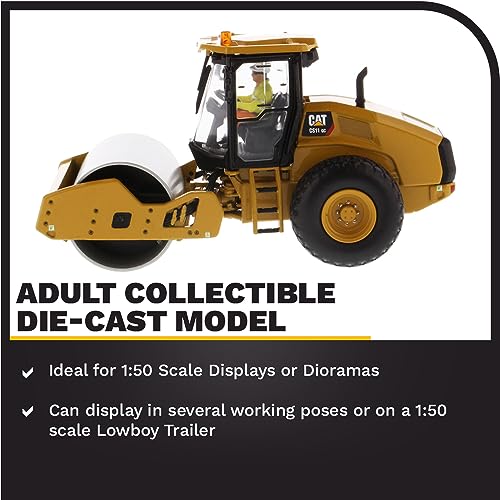 Diecast Masters 1:50 Scale Caterpillar CS11 GC Soil Compactor | High Line Series Cat Trucks & Construction Equipment | Diecast Masters Model 85589 - Image 3