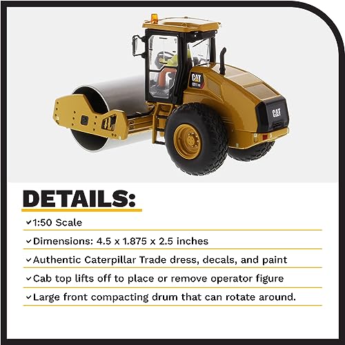 Diecast Masters 1:50 Scale Caterpillar CS11 GC Soil Compactor | High Line Series Cat Trucks & Construction Equipment | Diecast Masters Model 85589 - Image 4