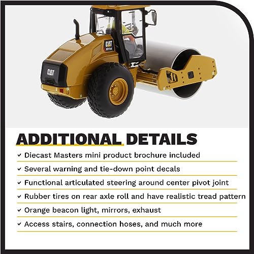 Diecast Masters 1:50 Scale Caterpillar CS11 GC Soil Compactor | High Line Series Cat Trucks & Construction Equipment | Diecast Masters Model 85589 - Image 5