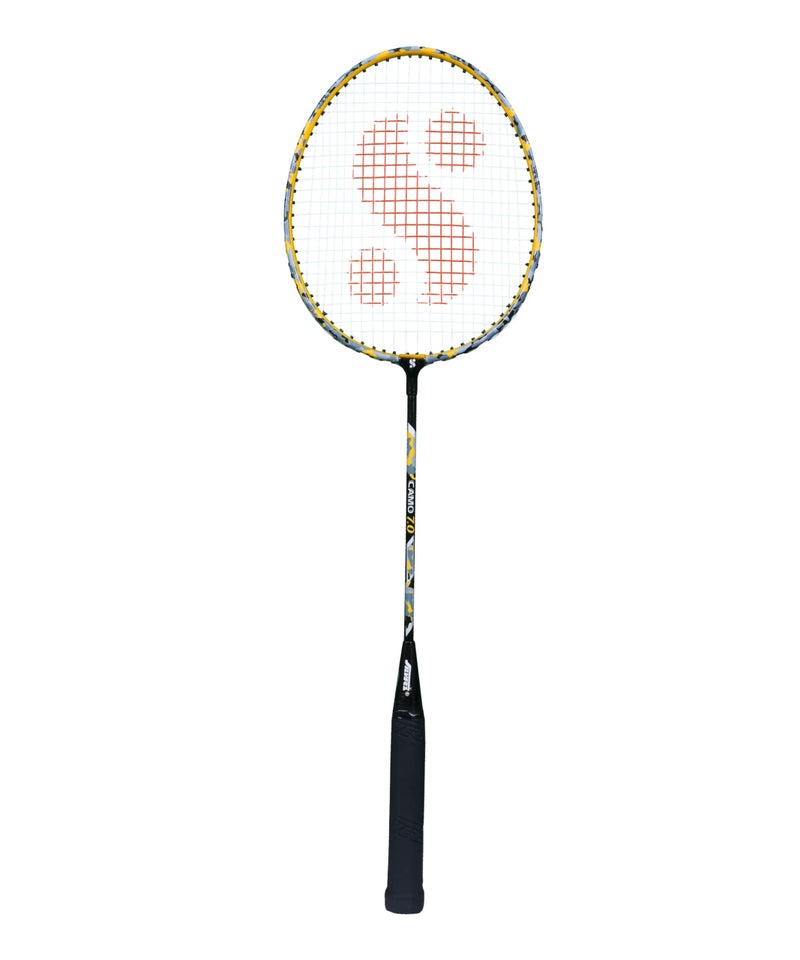 Silvers Silver's Aluminium Camo 7.0 Badminton Racket with Full Cover(Yellow/Black) - Image 2