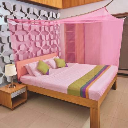 Freshwind Mosquito Net for Bed at Home and Outdoor Polyester Cotton Suitable for in House and Outdoor Utility Durable and Foldable 3X6 Pink - Image 2