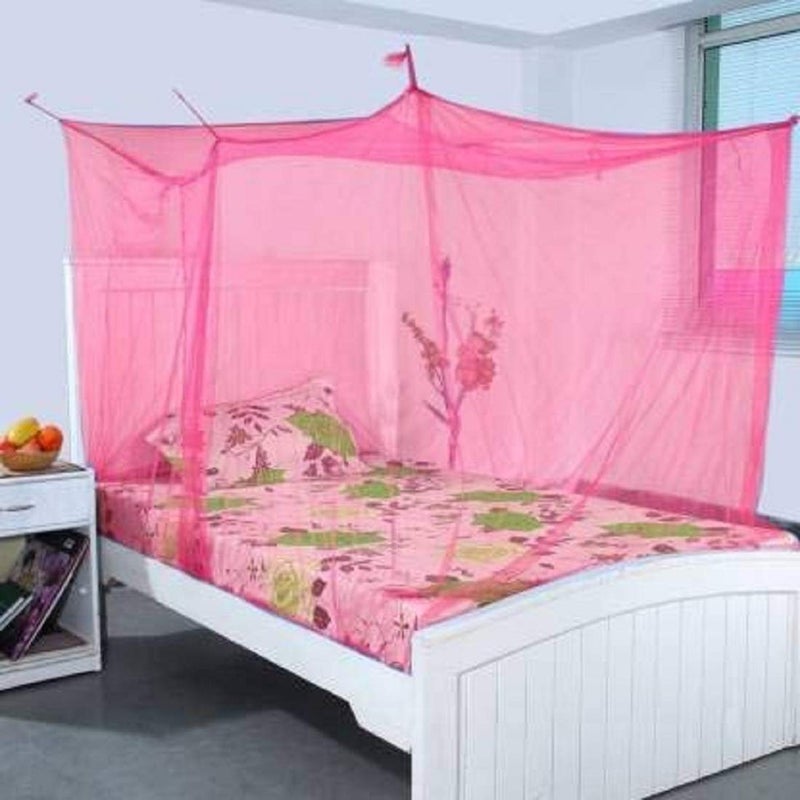 Freshwind Mosquito Net for Bed at Home and Outdoor Polyester Cotton Suitable for in House and Outdoor Utility Durable and Foldable 3X6 Pink - Image 3
