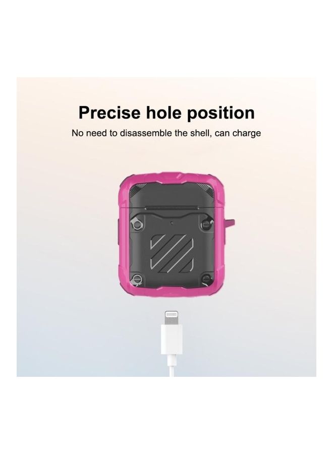 Three Defenses Transformers Second Generation Protective Case With Hook Up For Apple AirPods 1/2 Black/White - Image 5