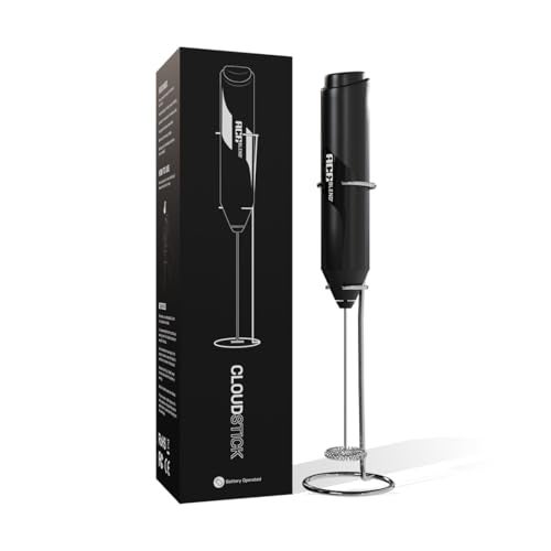 Ace Blend Cloudstick Coffee Frother Electric | Battery Operated Portable Foam Maker | Stainless Steel Electric Whisk, Mini Foamer for Lattes, Cappuccino, Frappe, Mocha for Kitchen Use - Image 1
