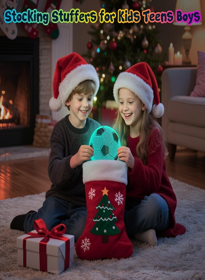 Linkax Soccer Gifts Stocking Stuffers for Kids Teens Boys Girls, Soccer Ball 3D Illusion Lamp Night Light Room Decor 16 Colors Change, Birthday Gifts for Grandkids Kids 6 7 8 9 10 11 12 Year Old Boy - Image 3