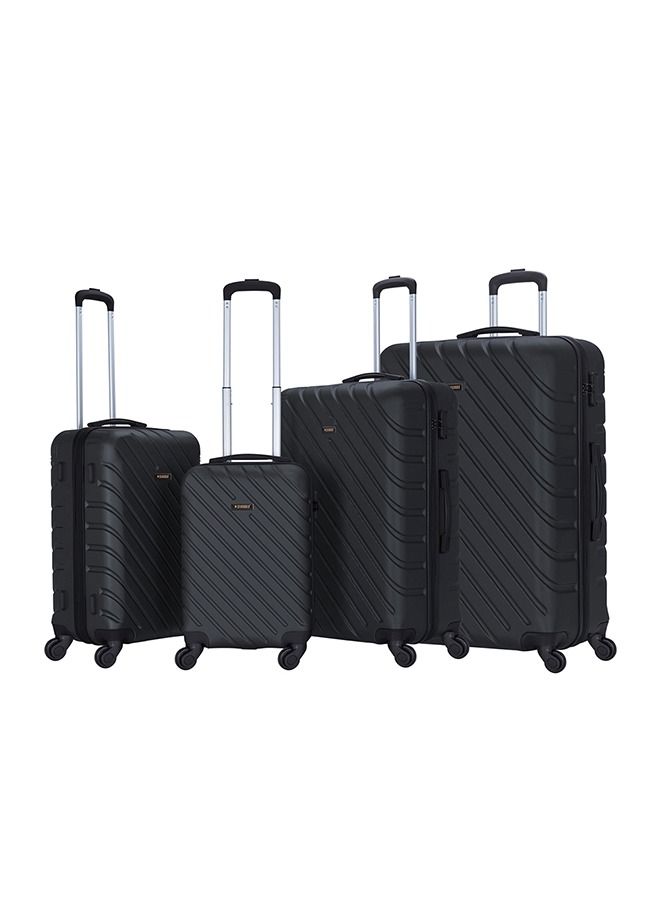 ستارجولد 4 عبوات من عربة أمتعة مقفلة ذات رقم دوار للجانب الصلب - Image 1