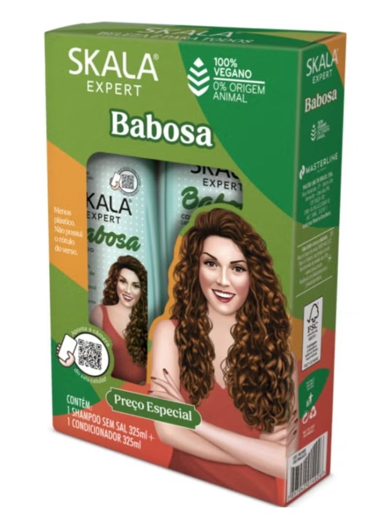 Scala Babosa Shampoo + Conditioner Set for Curly Hair (325 ml each)